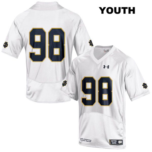 Youth NCAA Notre Dame Fighting Irish #98 Jamion Franklin Stitched College Under Armour Authentic White No Name Football Jersey RB10R72BT